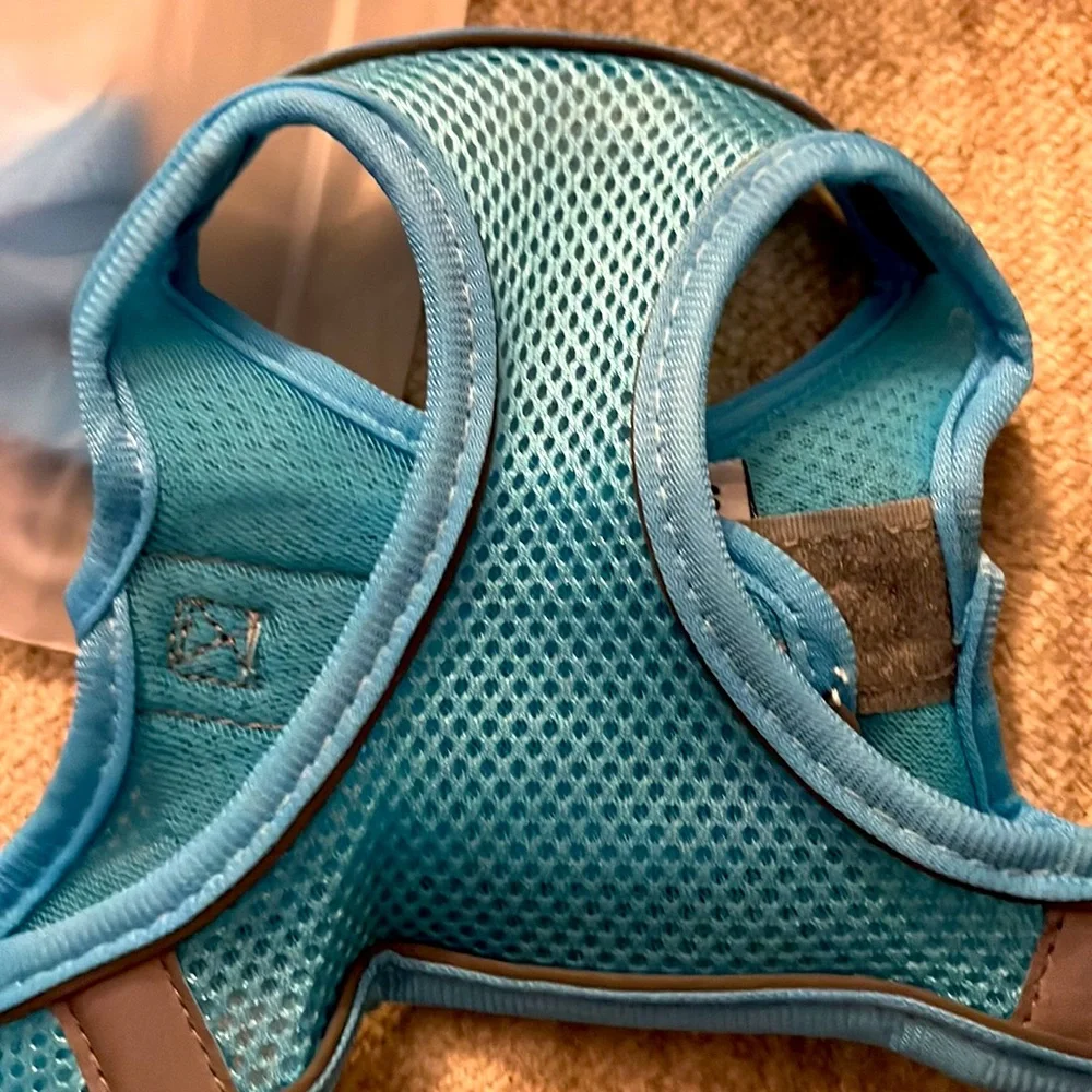 NWT Light Blue Reflective Double Secure Harness & Leash Set
